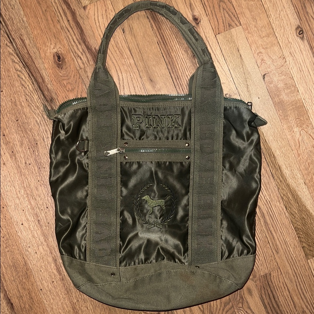 PINK Victoria's Secret Olive Tote Bag Vintage